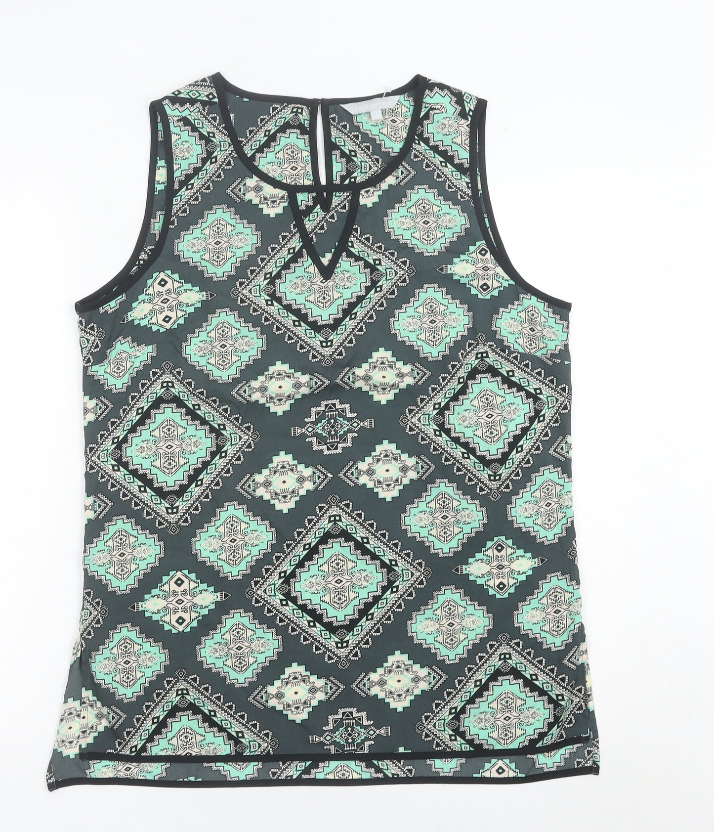 Red Herring Womens Multicoloured Aztec Tank Top Size 14