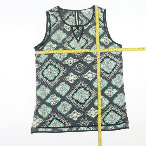 Red Herring Womens Multicoloured Aztec Tank Top Size 14