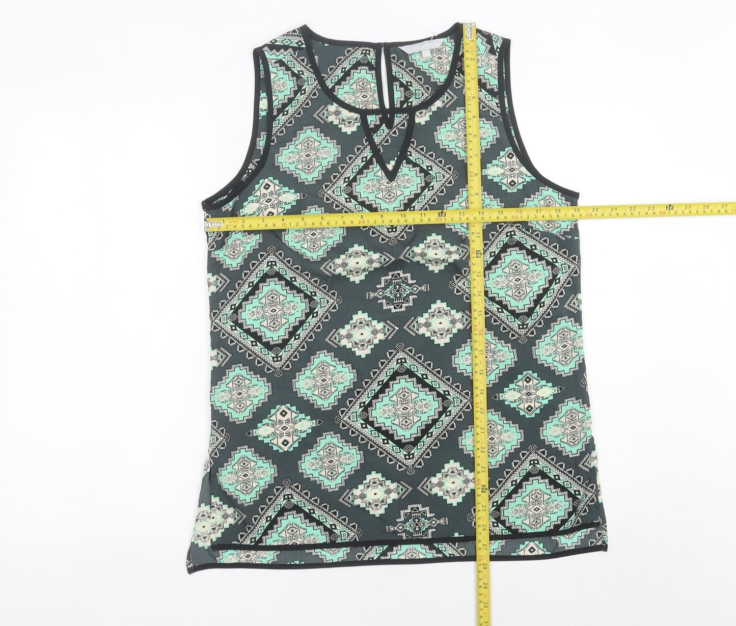 Red Herring Womens Multicoloured Aztec Tank Top Size 14