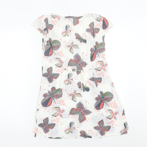 White Stuff Women’s White Butterfly Print Shift Dress Size 10
