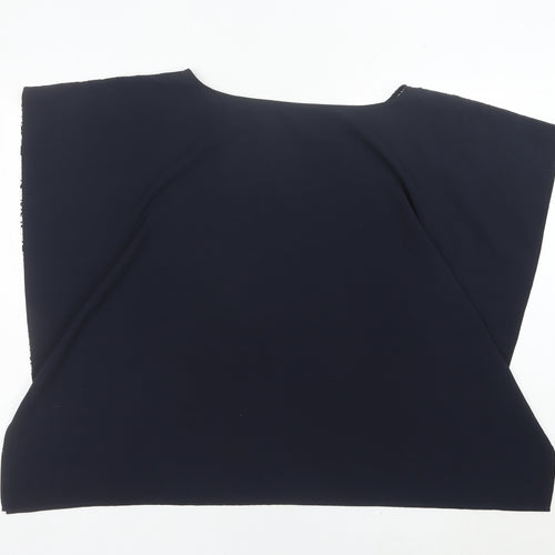 French Connection Womens White Floral Blouse Size 12 Tunic Top