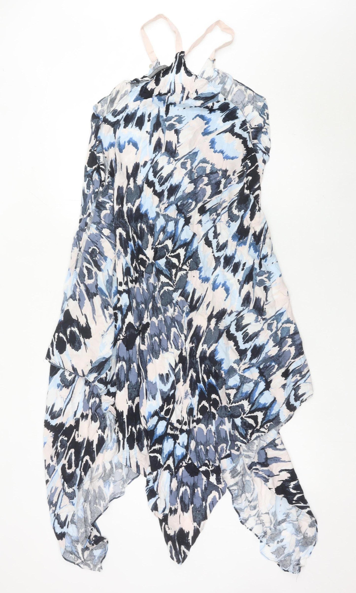 Mint Velvet Women’s Multicoloured Asymmetric Halter Dress Size M