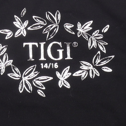 TIGI Womens Multicoloured Floral Tunic Blouse Size 14 3/4 Sleeve