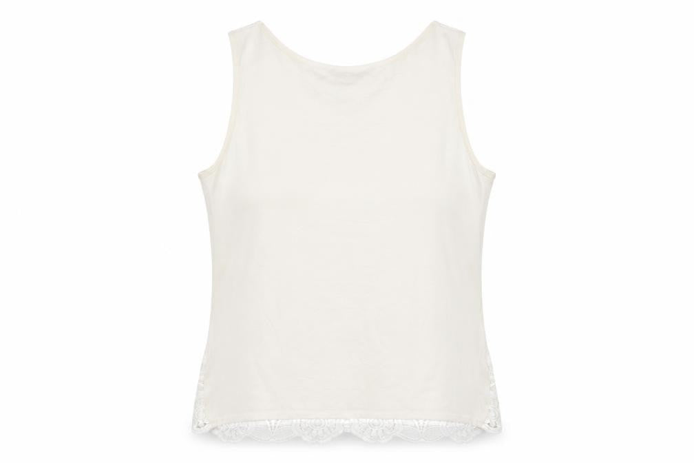 Oasis Womens Ivory Lace Blouse Sleeveless Camisole Top Size S