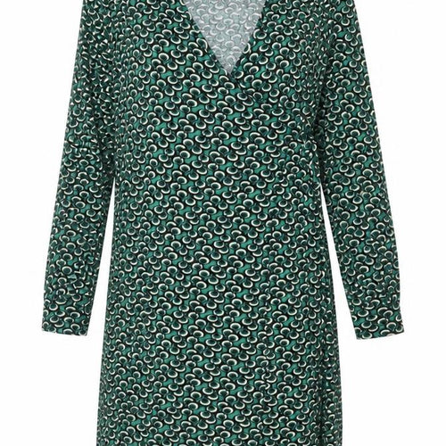 Next Women’s Green Wrap Dress Size 14 Viscose Geometric Print
