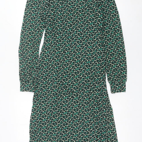 Next Women’s Green Wrap Dress Size 14 Viscose Geometric Print