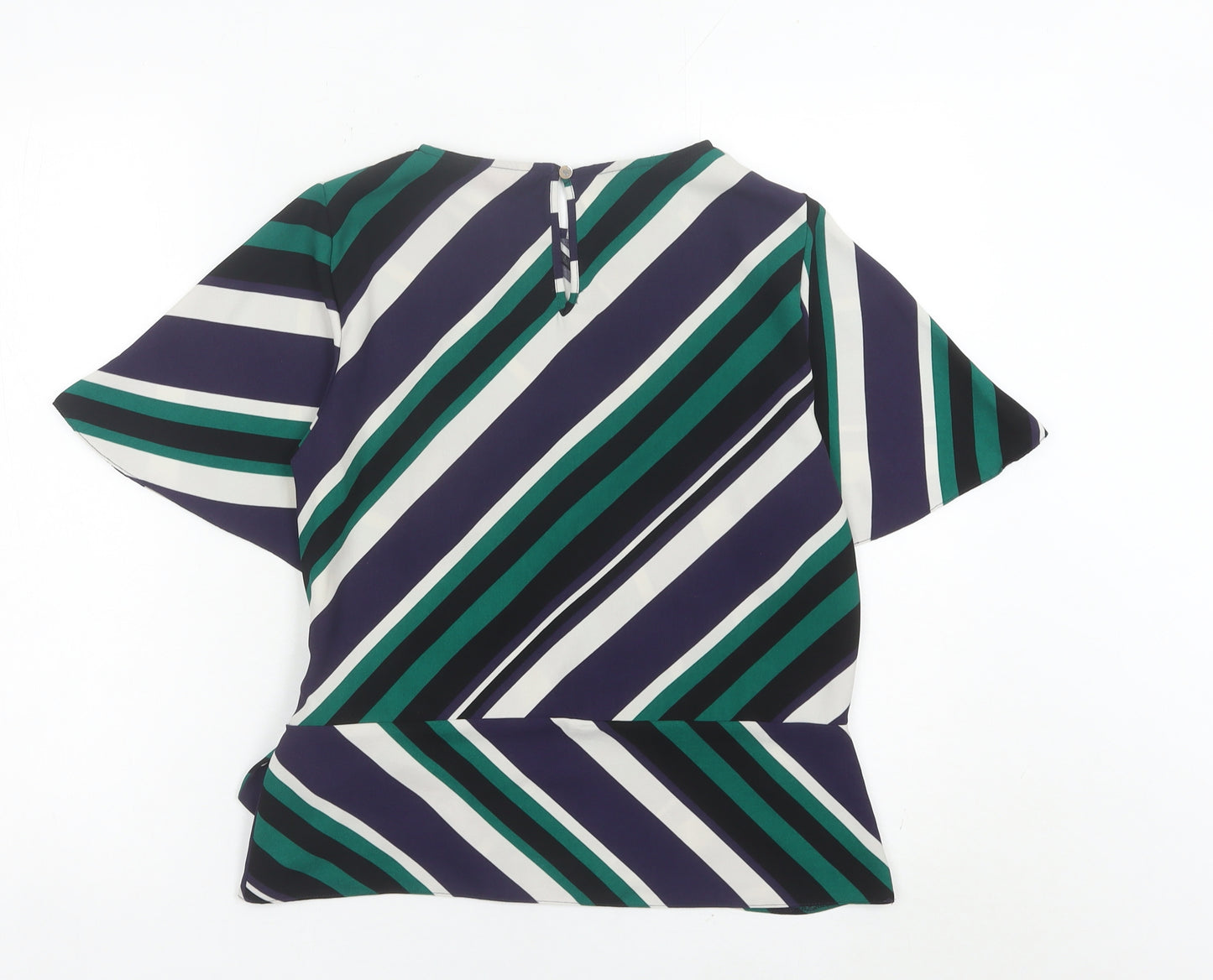 Dorothy Perkins Women’s Multicoloured Striped Wrap Blouse UK 8