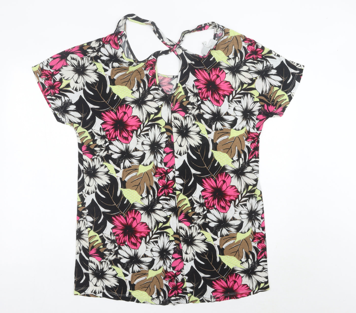 Next Womens Multicoloured Floral Tunic T-Shirt Size 16