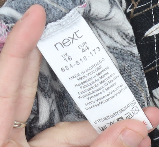 Next Womens Multicoloured Floral Tunic T-Shirt Size 16