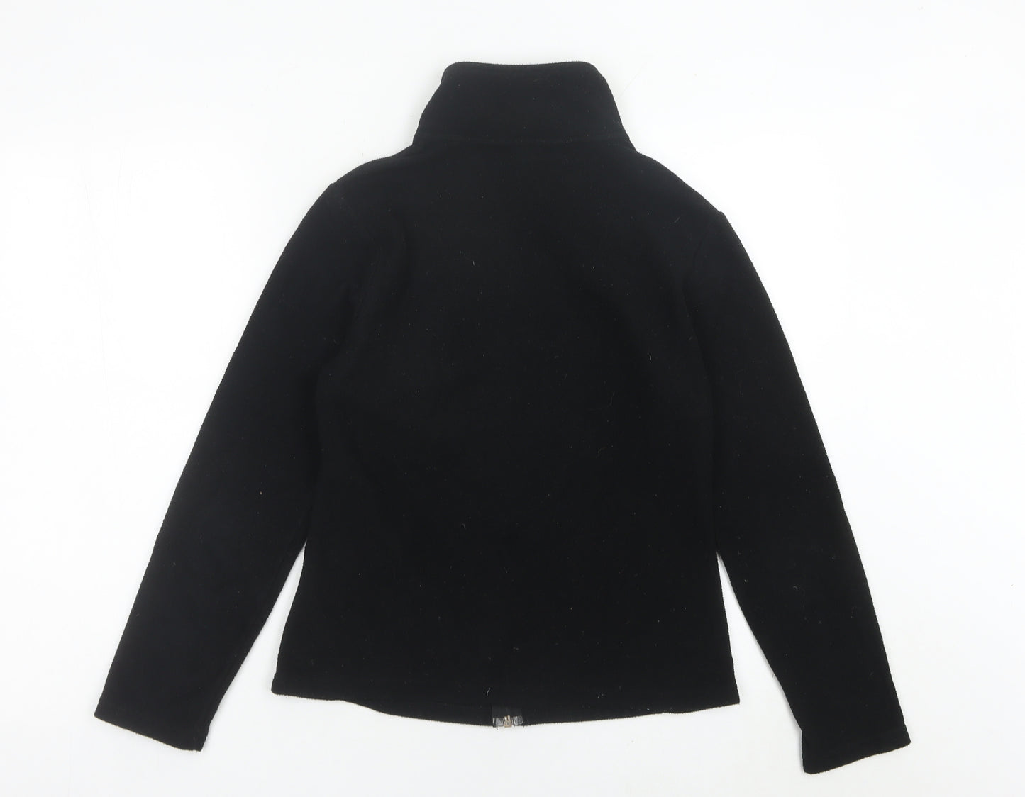 Yessica Women’s Black Fleece Jacket Size S Full Zip Casual Coat