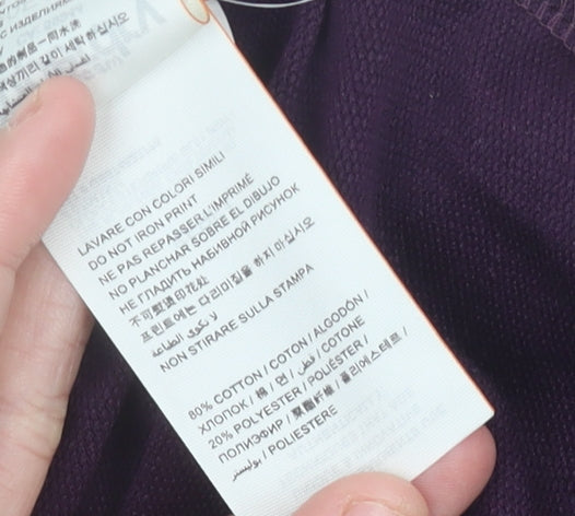 Superdry Womens Purple XS Pullover Sweatshirt Logo Print