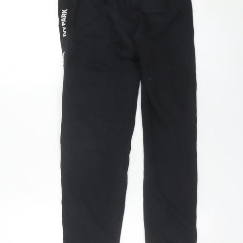 Ivy Park Womens Black 2XS Jogger Trousers with Logo Trim