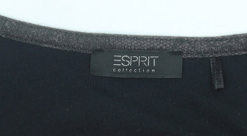 Esprit Women’s Grey XS Wrap Dress Long Sleeve Floral Belted