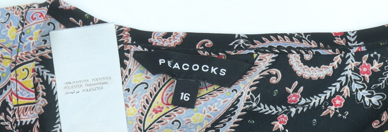 Peacocks Women’s Multicoloured Paisley Tunic Blouse Size 16