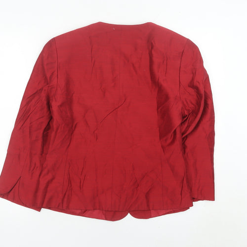 CC Women’s Red Suit Jacket Size 12 Single Breasted Formal Blazer