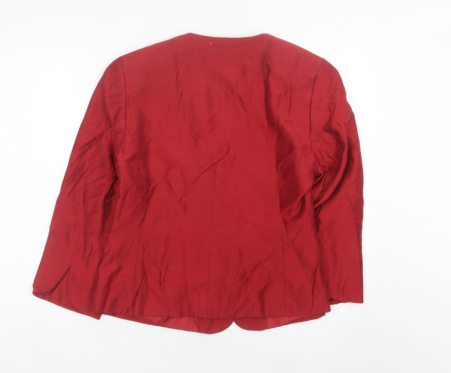 CC Women’s Red Suit Jacket Size 12 Single Breasted Formal Blazer