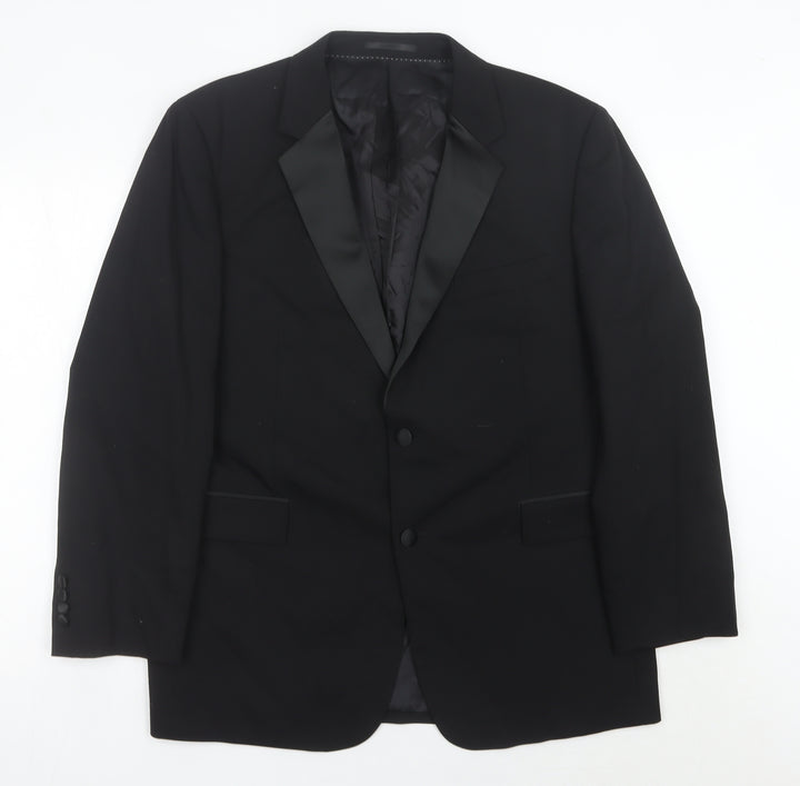 Moss Bros Men's Black 42S Wool Blend Shawl Lapel Tuxedo Jacket