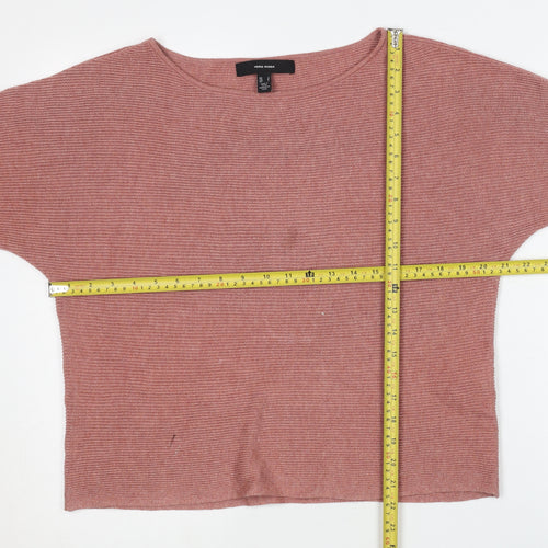 Vero Moda Womens Pink Boat Neck Knit Pullover Jumper Size S