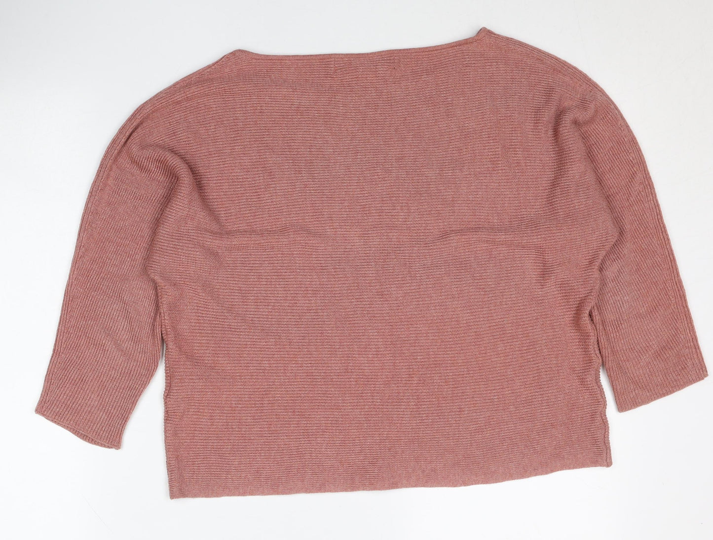 Vero Moda Womens Pink Boat Neck Knit Pullover Jumper Size S