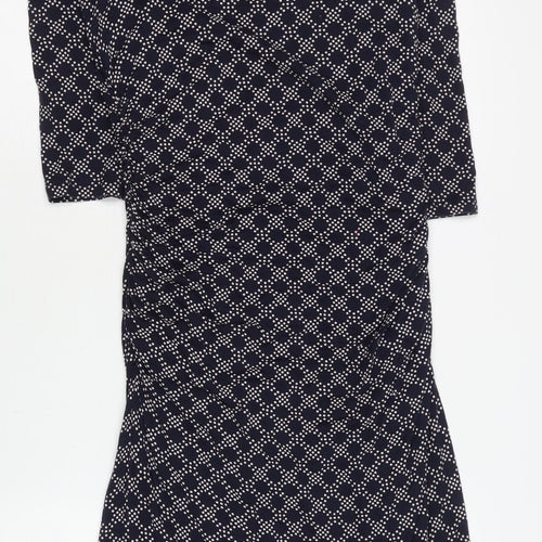 Boden Women’s Blue Geometric Sheath Dress Size 12 Knee Length