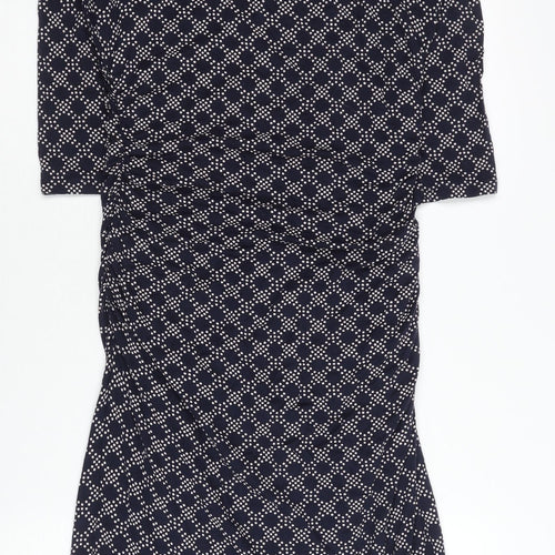 Boden Women’s Blue Geometric Sheath Dress Size 12 Knee Length