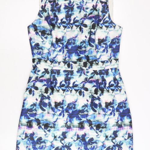 Warehouse Womens Multicoloured Floral Sheath Dress UK 12