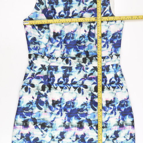 Warehouse Womens Multicoloured Floral Sheath Dress UK 12