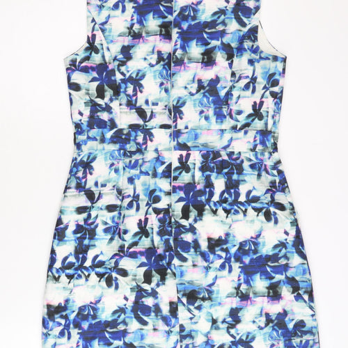 Warehouse Womens Multicoloured Floral Sheath Dress UK 12