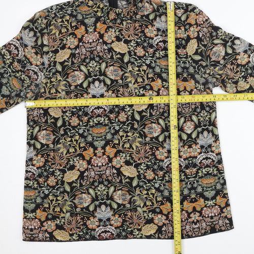 Zara Woman Womens Multicoloured Floral Long Sleeve Tunic Blouse UK 10