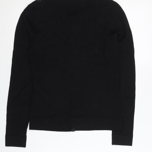 Wallis Petite Womens Black Beaded Cardigan Size 8 Knitwear