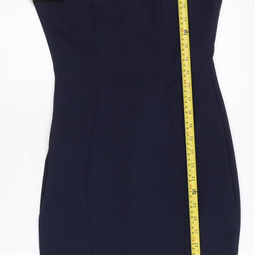 Jessica Wright Women’s Blue Lace Sheath Dress Size 10 Knee Length