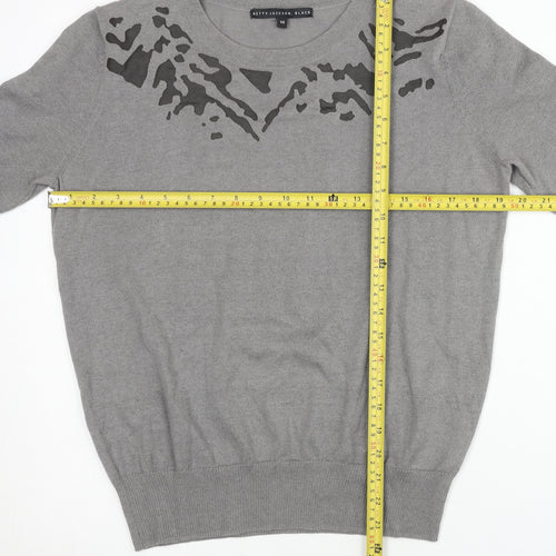 Betty Jackson Black Women’s Grey Animal Print Jumper Size 10