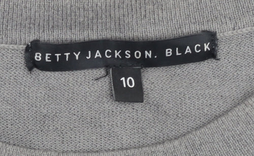 Betty Jackson Black Women’s Grey Animal Print Jumper Size 10