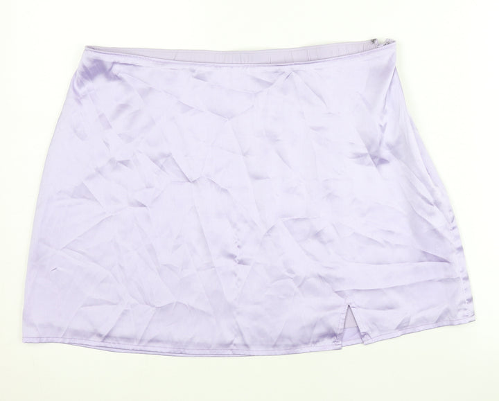 Hollister Women’s Purple High Rise Short Pencil Skirt Lined Size L