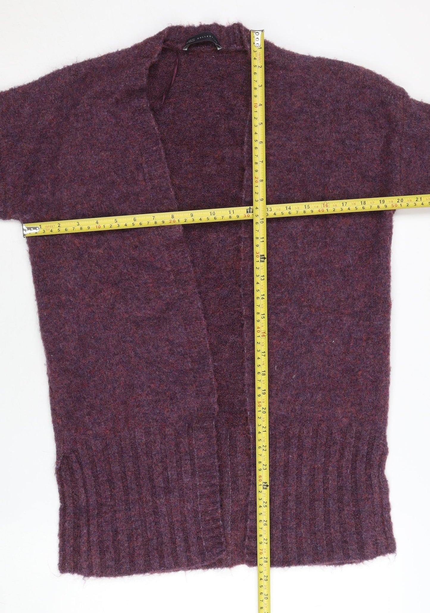 Marks and Spencer Women’s Purple Knit Long Sleeve Cardigan S