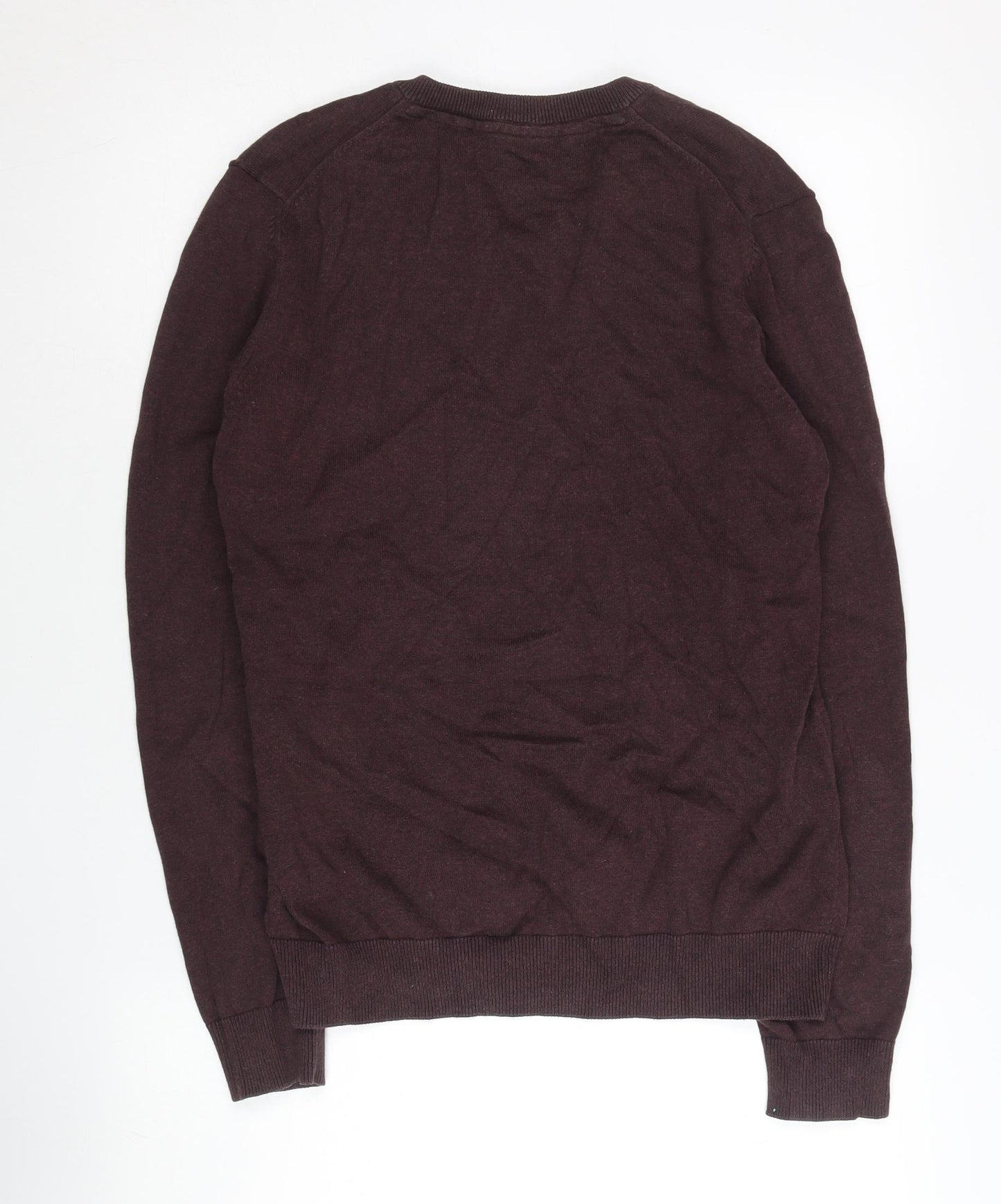 s.Oliver Men’s Brown Cotton V-Neck Jumper Size S