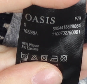 Oasis Women’s Blue Polka Dot Strapless Jersey Jumpsuit Size S