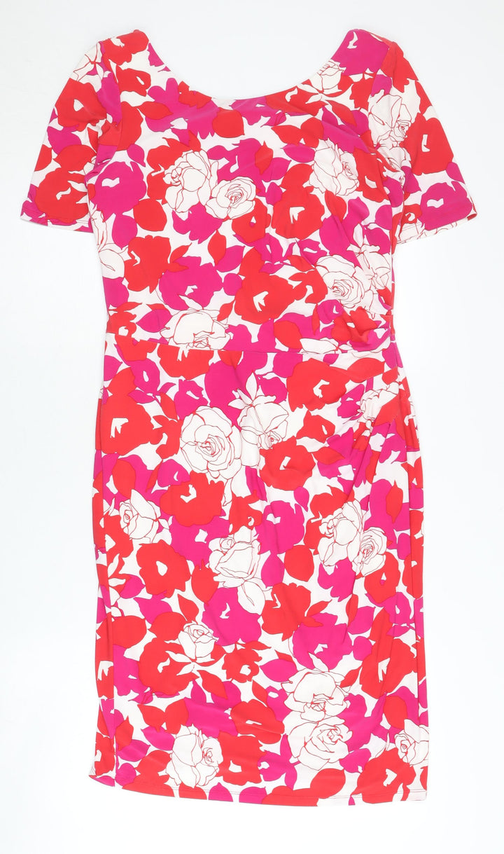 Kaliko Women’s Multicoloured Floral Sheath Dress Size 14