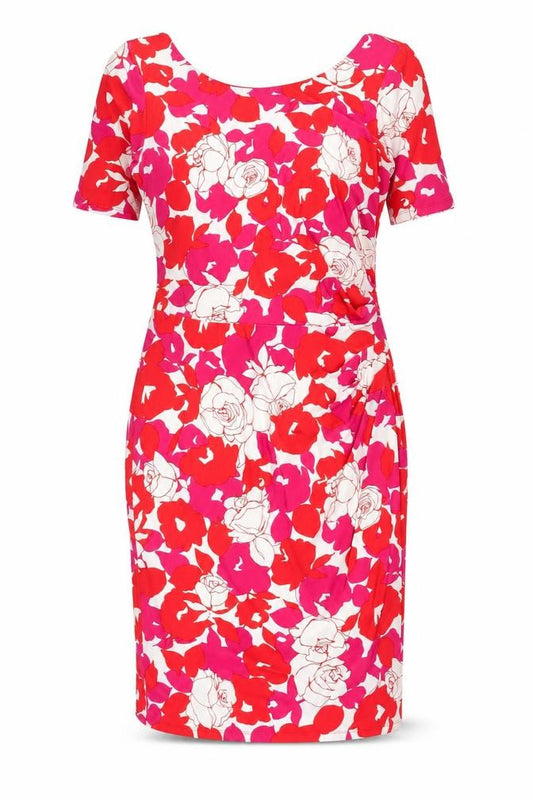 Front view of Kaliko Women’s Multicoloured Floral Sheath Dress, size UK 14
