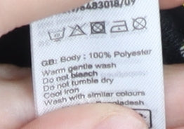 New Look Womens Black Polka Dot Button-Up Shirt Size 14