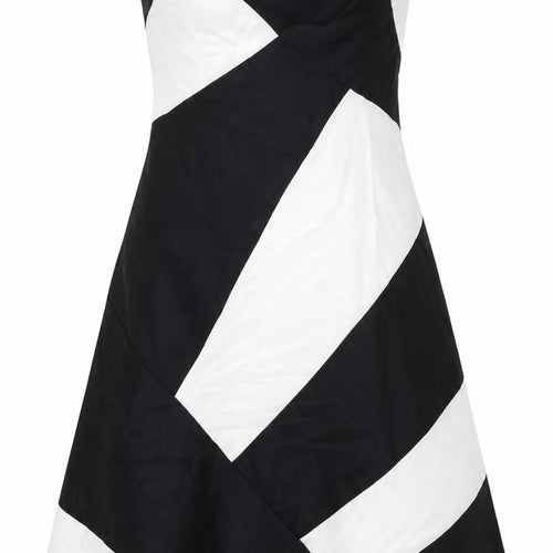 Coast Womens Black White Strapless Colourblock Knee Dress Size 10
