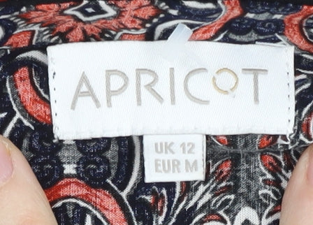 Apricot Womens Multicoloured Geometric Shift Dress UK 12 Sleeveless V-Neck