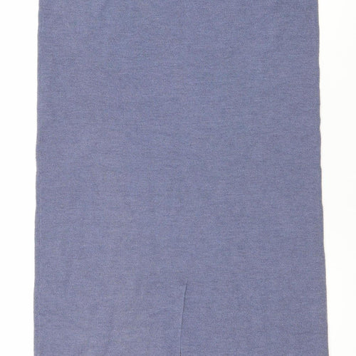 Alterna Womens Blue Wool Blend Knit Pencil Skirt Size 2XS