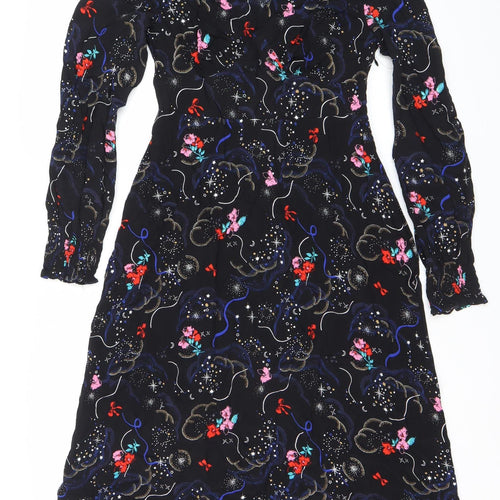 Marks and Spencer Womens Multicoloured Viscose Sheath Dress Size 8