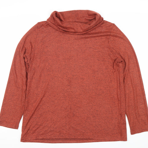 ISLE Essentials Women’s Brown Cowl Neck Long Sleeve Pullover Jumper M
