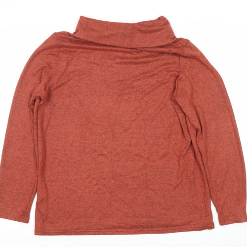 ISLE Essentials Women’s Brown Cowl Neck Long Sleeve Pullover Jumper M
