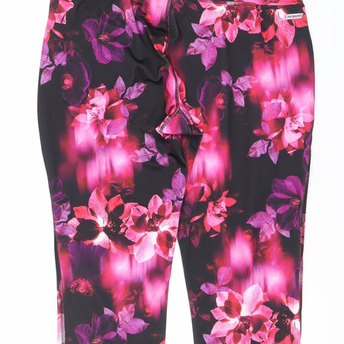 IZ By Z Womens Multicoloured Floral Leggings Size M 8-10 Slim Fit Activewear