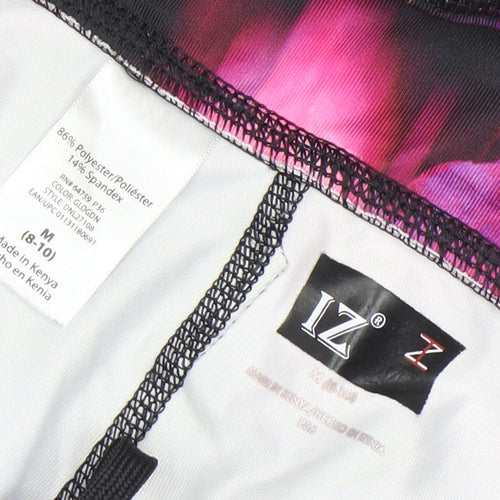 IZ By Z Womens Multicoloured Floral Leggings Size M 8-10 Slim Fit Activewear