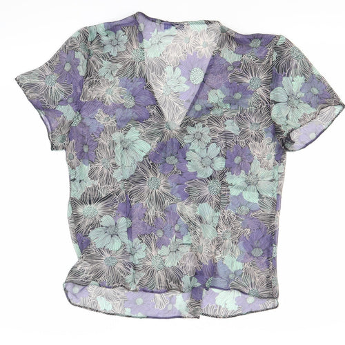 Gray & Osbourn Womens Multicoloured Floral Chiffon Blouse UK 16