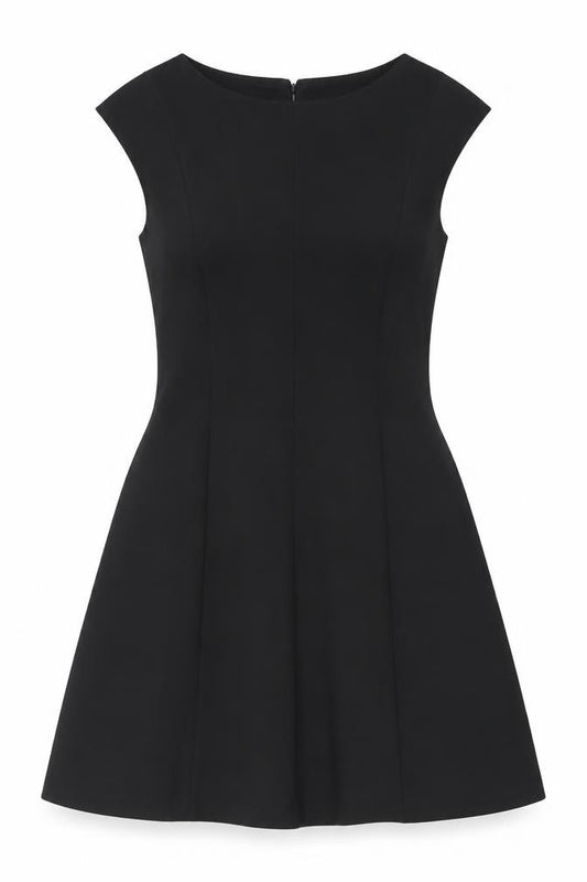 Front view of Gap Women’s Black Shift Dress, size UK 10, Sleeveless Knee Length